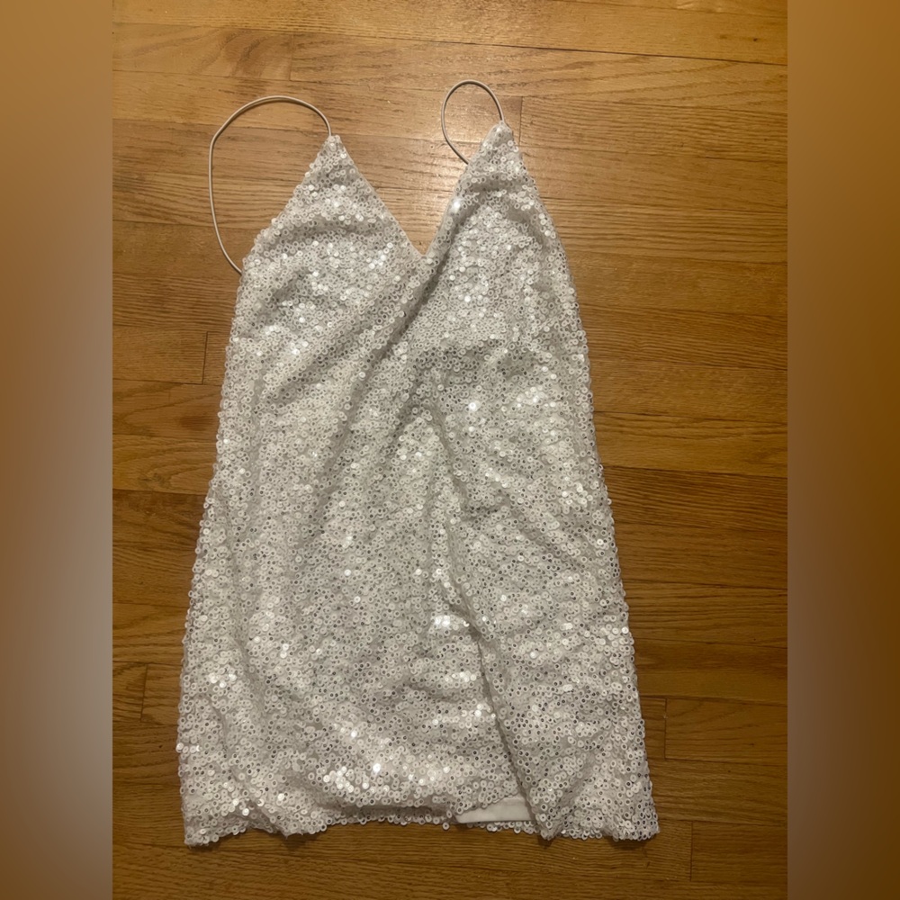 Lulu's White Sequin Dress